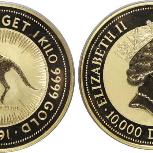 Australia Elizabeth II 1952-

10000 Dollars Kangaroo, 1991, AU 1000 g. Ref : Fr.&hellip;