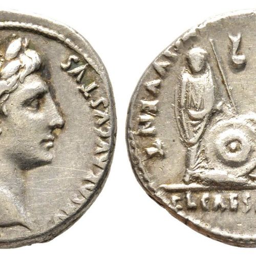 Roman Imperial Augustus 27 avant JC - 14 après JC

Denarius, Lugdunum (Lyon) , 2&hellip;