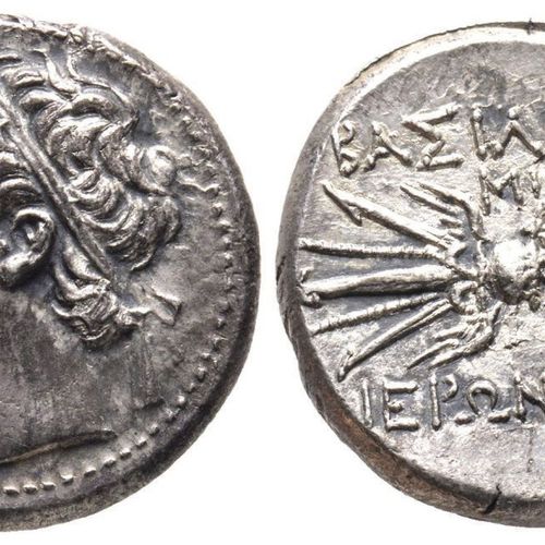 Greek Hieronymus 215-214 avant J.-C.

10 Litrae, Syracuse, AG 8.51 g.

Ref : SNG&hellip;