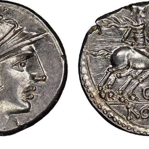 Roman Republic Cn. Lucretius Trio

Denarius, Rome, 136 avant J.-C., AG 3.89 g. R&hellip;