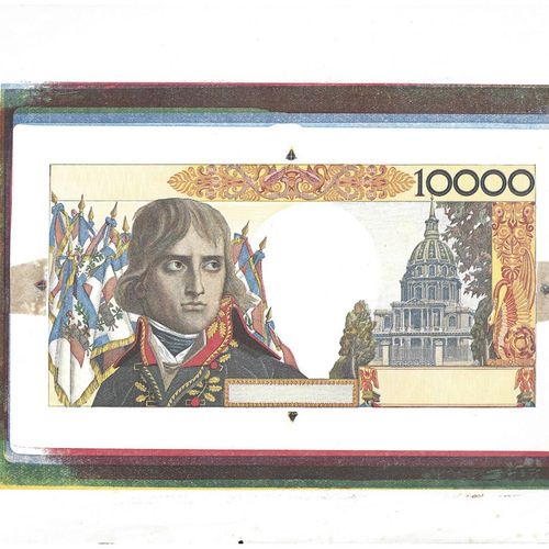 Banknotes 10.000 Francs Bonaparte

Epreuve dee graveur pour le verso, sans texte&hellip;