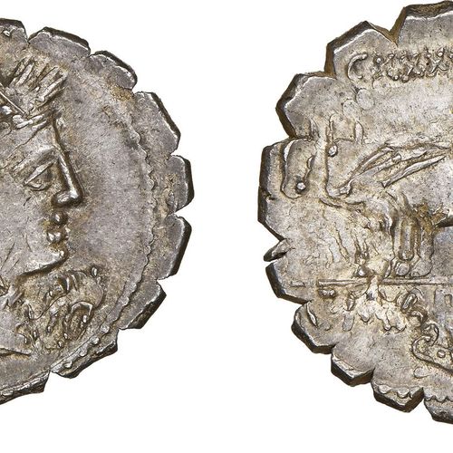Roman Republic C. Marius C.F. Capito

Denarius serratus, Rome, 81 avant J.C. , A&hellip;