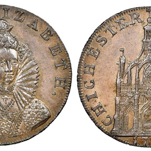 UK Sussex. Chichester 

Halfpenny Token, 1794, AE

tranche : PAYABLE AT DALLYS C&hellip;
