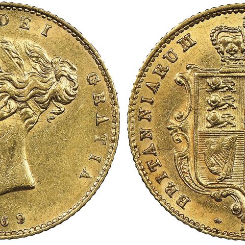 Great Britain Victoria 1837-1901

Half Sovereign, London, 1869, AU 3.99 g. Ref :&hellip;