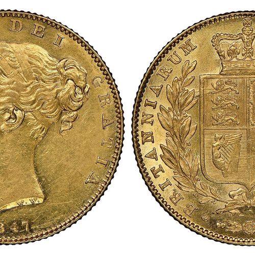 Great Britain Victoria 1837-1901

Sovereign, London, 1847, AU 7.98 g.

Ref : Fr.&hellip;