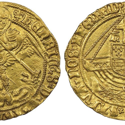 Great Britain Henry VIII 1509-1547

Angel d'or, ND, AU 5.12 g.

Ref : Fr. 158, S&hellip;
