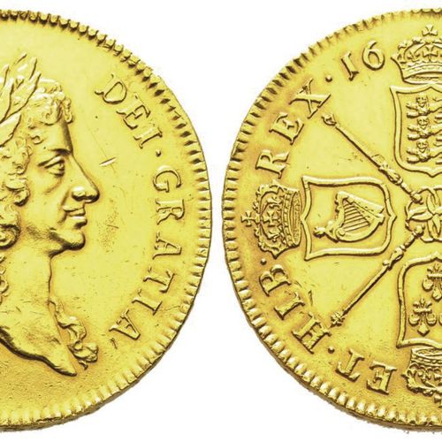 Great Britain Charles II 1660-1685

5 Guineas, 1669, AU 41.14 g.

Ref : Fr. 281,&hellip;