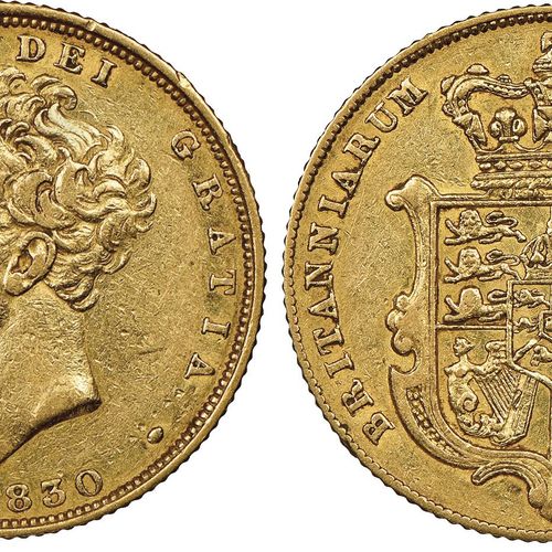 Great Britain George IV 1820-1830 

Sovereign, 1830, AU 7.95 g. Ref : Marsh 11, &hellip;