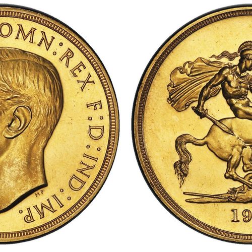 Great Britain George VI 1936-1952

5 Pounds 1937, AU 39,94 g.

Ref : Fr. 409, KM&hellip;