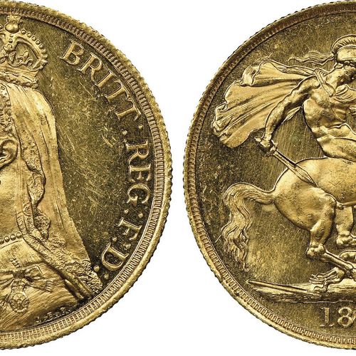 Great Britain Victoria 1837-1901

2 Pounds, 1887, AU 15.92 g.

Ref : Spink 3865,&hellip;