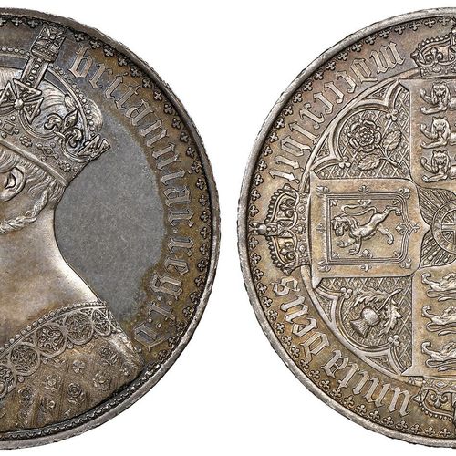 Great Britain Victoria 1837-1901

Gothic Crown, 1847, AG 27.92 g. Opus William W&hellip;