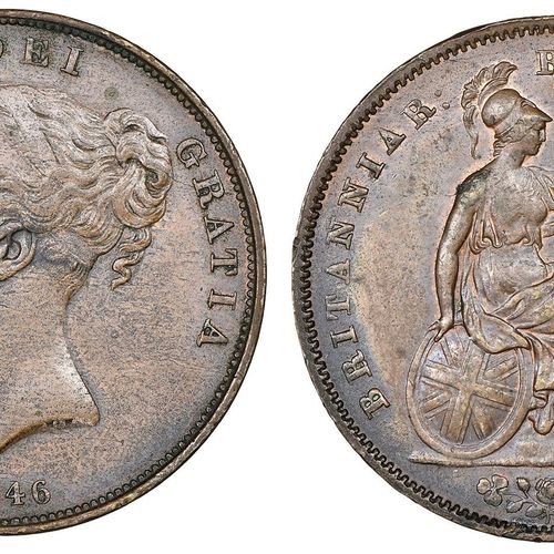 Great Britain Victoria 1837-1901

Penny, 1846, Cu 18,95 g. Ref : S 3948 (Far COL&hellip;