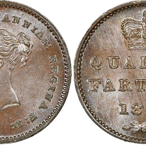 Great Britain Victoria 1837-1901

1/4 Farthing, 1852, Cu 

Ref : S 3953

Conserv&hellip;