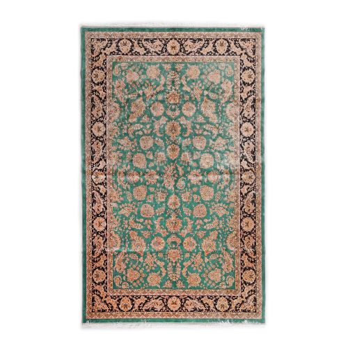 Qum (Ghom) silk rug, decorated with floral motifs, Iran silk on silk warp, 1.4 m&hellip;
