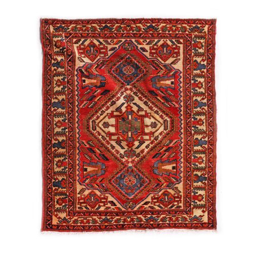 Mahal wool rug, specific motifs, Iran wool on wool warp, 200 × 151 cm