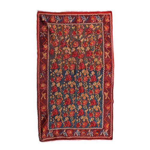 Two-tone wool rug, decorated with roses, Bucovina, late 19th century wool, 245 ×&hellip;