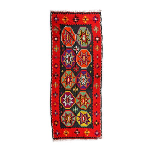 Wallachian wool rug, decorated with geometrical motifs, mid-20th century wool, 3&hellip;