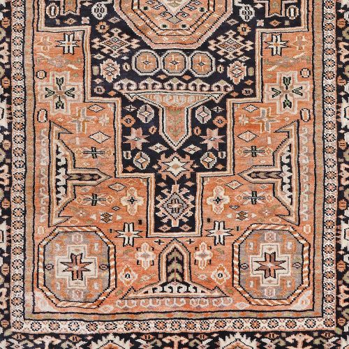 Cotton and silk rug, decorated with tribal motifs, Caucasus, mid-20th century co&hellip;