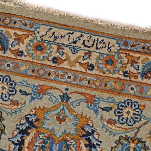 Kashan wool rug, decorated with rosette and floral motifs, Iran wool on wool war&hellip;
