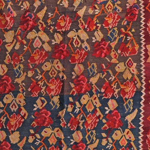 Two-tone wool rug, decorated with roses, Bucovina, late 19th century wool, 245 ×&hellip;