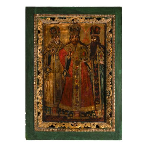 Icona balcanica Balkan-Ikone

Drei alte Bischöfe

Balkan, 18. Jahrhundert

Tempe&hellip;