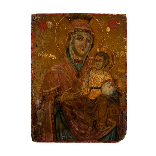 Icona greca Icono griego

Madre de Dios Odighitria

Grecia, siglo XVIII

Témpera&hellip;