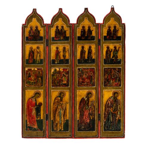 Icona Russa Russian icon

Four doors of a travel iconostasis

Russia, 19th centu&hellip;