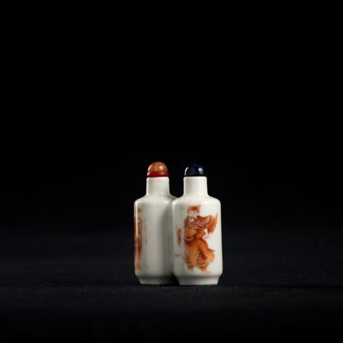 Snuff bottle in porcellana decorata Schnupftabakflasche aus verziertem Porzellan&hellip;