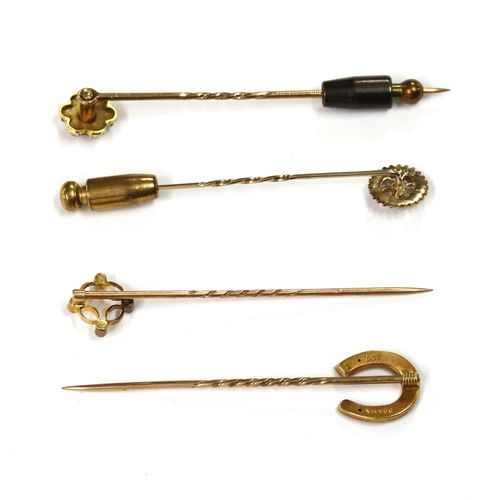 Null Five gold stick pins,