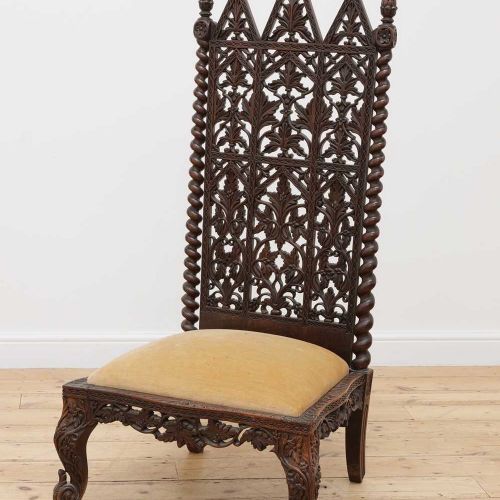 Null A colonial rosewood high-backed chair, A colonial rosewood high-backed chai&hellip;