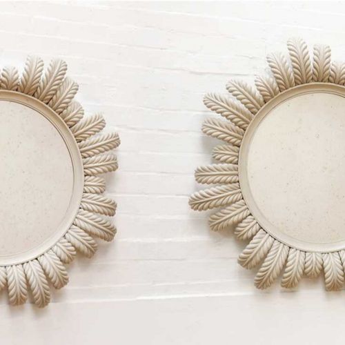 Null Une paire de miroirs circulaires modernes, Une paire de miroirs circulaires&hellip;