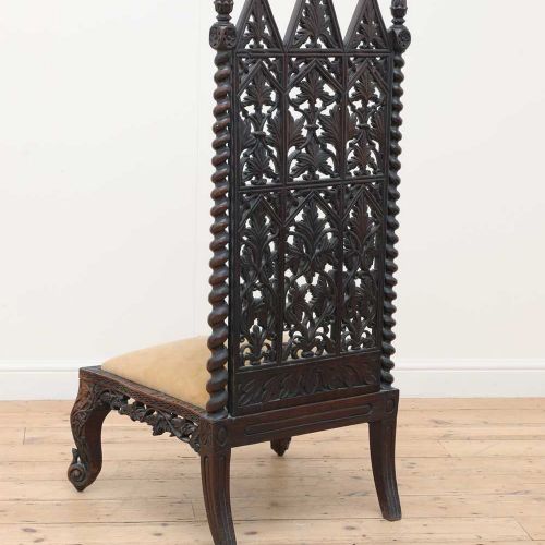 Null Una sedia coloniale con schienale alto in palissandro, Una sedia coloniale &hellip;