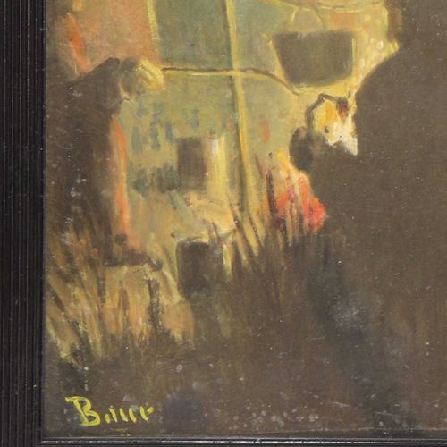 Null 鲍勃-鲍尔（美国，20世纪） 鲍勃-鲍尔（美国，20世纪） 围绕篝火的人物，左上角有签名 "鲍尔"，标签背面刻有 "鲍勃-鲍尔的画，他是我们古董生意的&hellip;