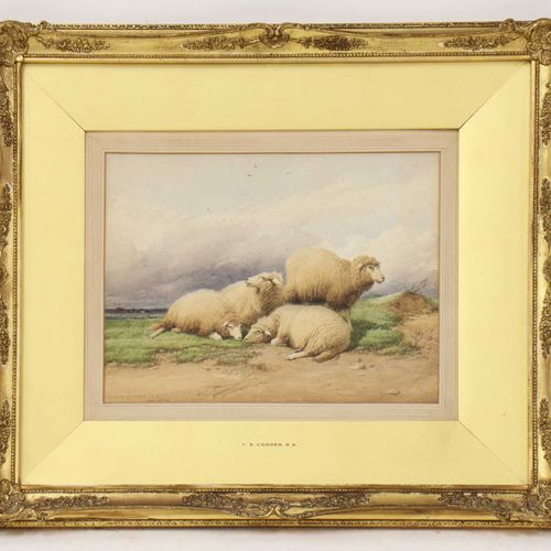 Null 托马斯-西德尼-库珀（1803-1902） 托马斯-西德尼-库珀（1803-1902）羊休息，左手边有签名 "T Sidney Cooper RA "&hellip;