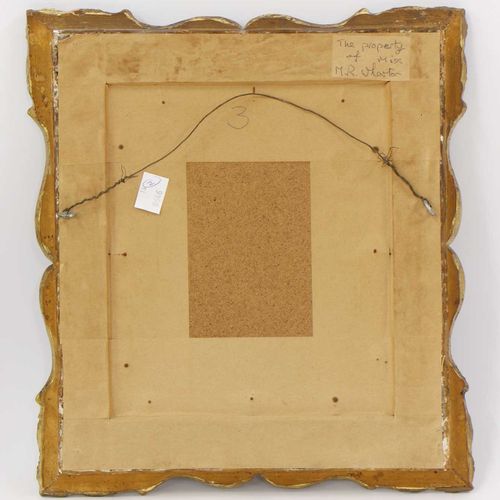 Null 阿德里安-范-奥斯塔德的作品 阿德里安-范-奥斯塔德的作品 有人物阅读信件的室内场景，金属上的油画 19.5 x 16.5cm (2)