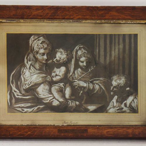 Null 归属保罗-法里纳蒂（意大利，1524-1606） 归属保罗-法里纳蒂（意大利，1524-1606） 圣母与圣伊丽莎白和圣约瑟夫的褐色水洗，用白色加高 &hellip;