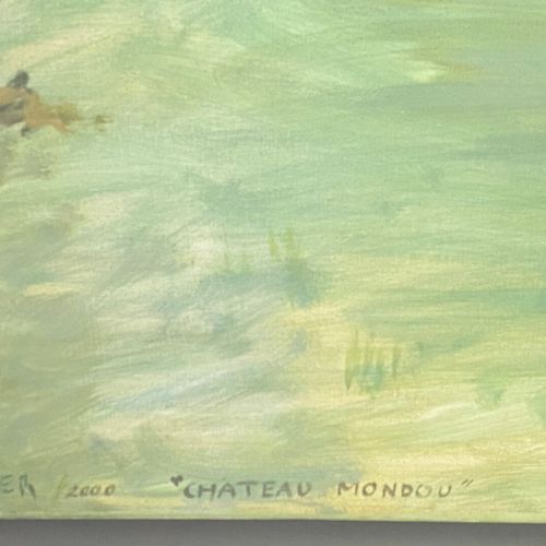 Null KAPER (XXème) - "Château Mondeu", huile sur toile signée en bas à gauche da&hellip;