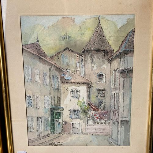 Null Jean PRATX-BERNARD (1897-1980), 5 aquarelles signées 32 X 26 cm et 22 X 29 &hellip;