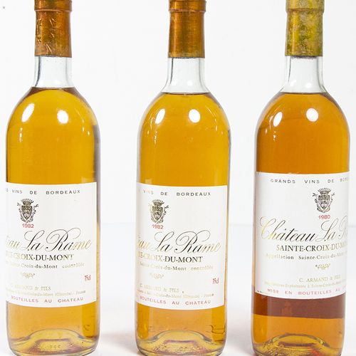 Null 葡萄酒、威士忌等。- 三瓶 Château la Rame, Sainte-Croix-du-Mont, 1982年 (级别: 肩顶)