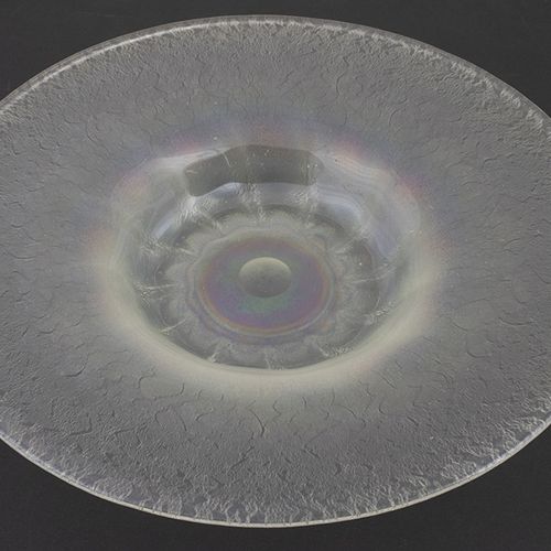 Null Glaswaren - Sonstiges - Manuvarium Schale aus Klarglas mit Craquelé, Entwur&hellip;