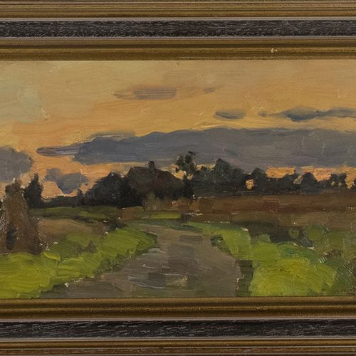 Null Cor Noltee (1903-1967) - Cor Noltee (1903-1967), paysage avec ferme, huile &hellip;