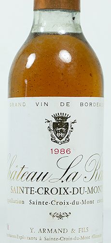 Null 葡萄酒、威士忌等。- 四个半瓶 Château la Rame, Sainte-Croix-du-Mont, 1986 (级别: 肩顶/至颈部)