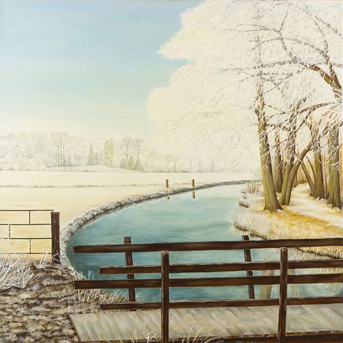 Null Dipinti - Paul Rouwhorst (di Hoevelaken), coppia di paesaggi invernali, oli&hellip;