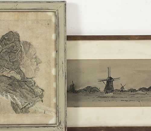 Null Acuarelas, pasteles, etc. - Adriaan van 't Hoff (1893-1939), paisaje con mo&hellip;