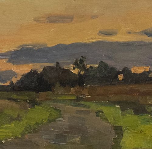 Null Cor Noltee (1903-1967) - Cor Noltee (1903-1967), paysage avec ferme, huile &hellip;