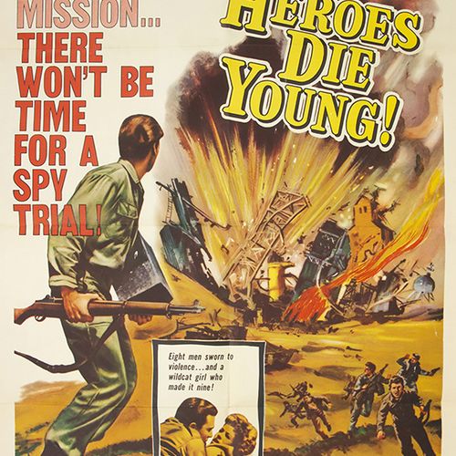 Null Collectibles - Movie posters - Heroes die young, Allied Artists, 1960, one &hellip;