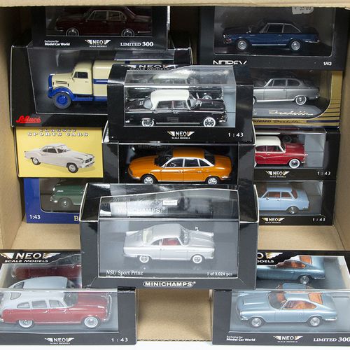 Null Modeling - Cars - 14 Different German Modelcars including; NSU, Glas, Borgw&hellip;