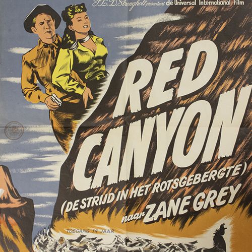 Null Collectibles - Movie posters - Red Canyon, Nova film, 1949, one sheet Dutch&hellip;