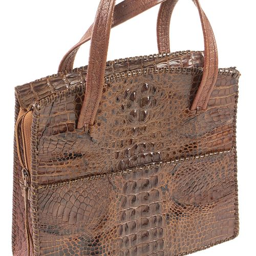Null Bric-a-brac - Crocodile leather handbag and two purses
