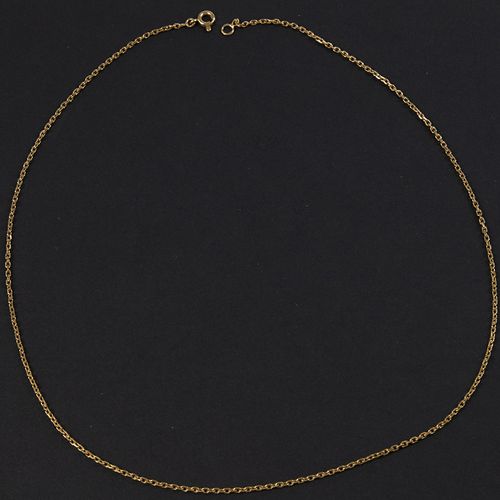 Null Gold jewellery and objects - 18k yellow gold curb-link necklace - 46 cm, 4,&hellip;